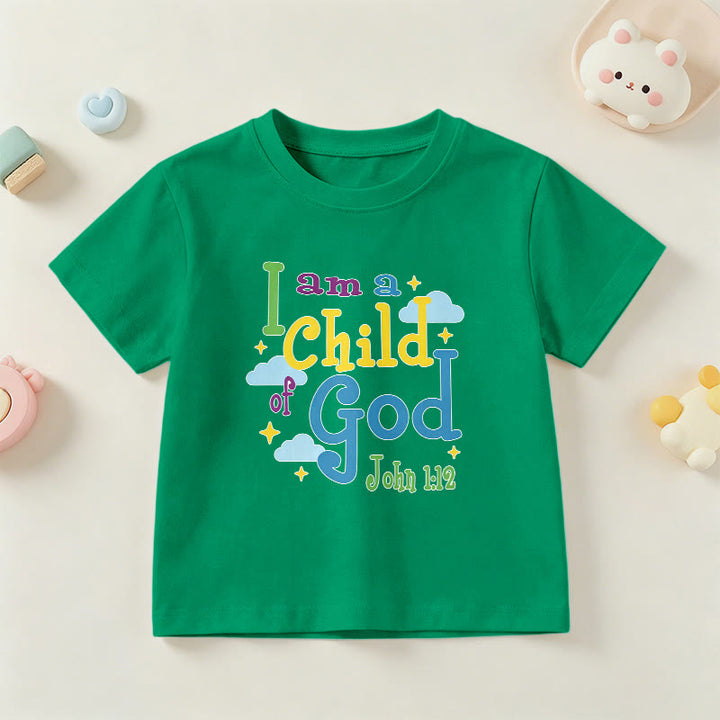 Christianartworkshop T-shirt enfant « Je suis enfant de Dieu » avec un nuage et une étoile fantaisistes et inspirants (Jean 1:12) - Vert - US/UK/AU 14, EU170 - image 15