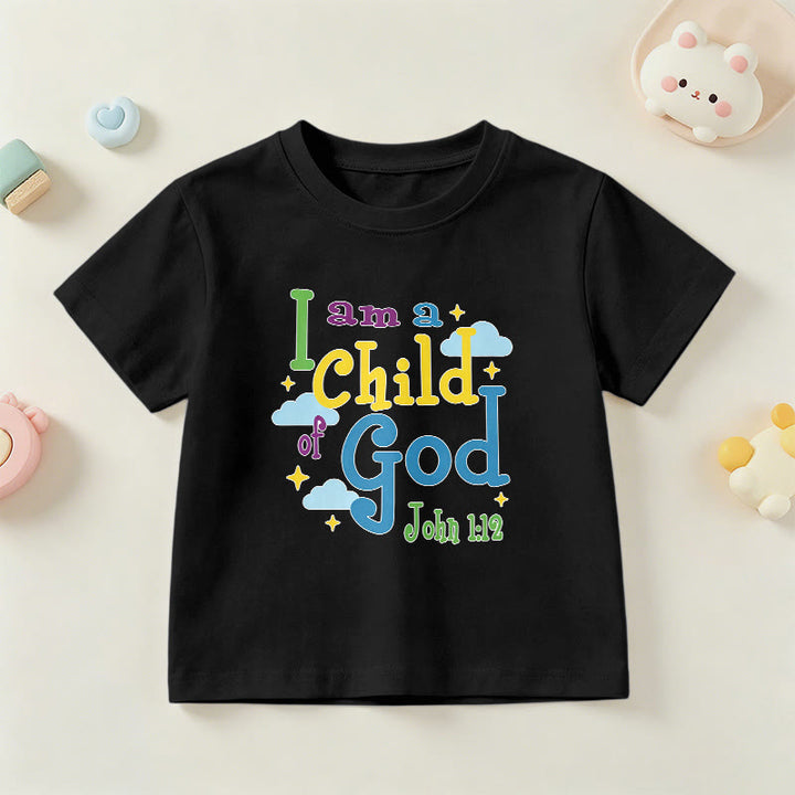 Christianartworkshop T-shirt enfant « Je suis enfant de Dieu » avec un nuage et une étoile fantaisistes et inspirants (Jean 1:12) - Noir - US/UK/AU 14, EU170 - image 24
