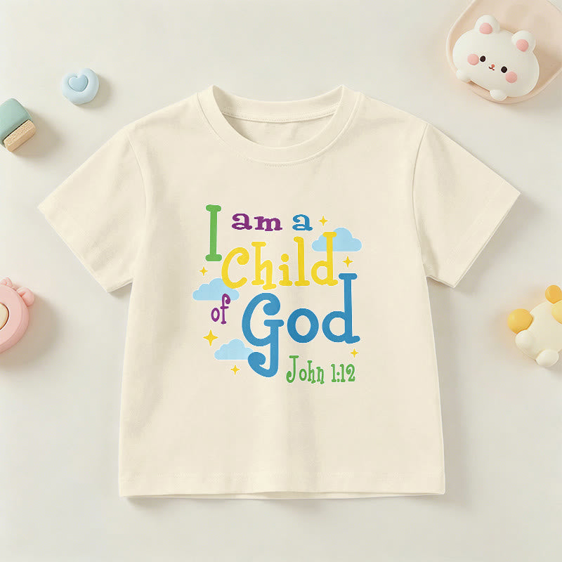 Christianartworkshop T-shirt enfant « Je suis enfant de Dieu » avec un nuage et une étoile fantaisistes et inspirants (Jean 1:12) - Beige - US/UK/AU 14, EU170 - image 21