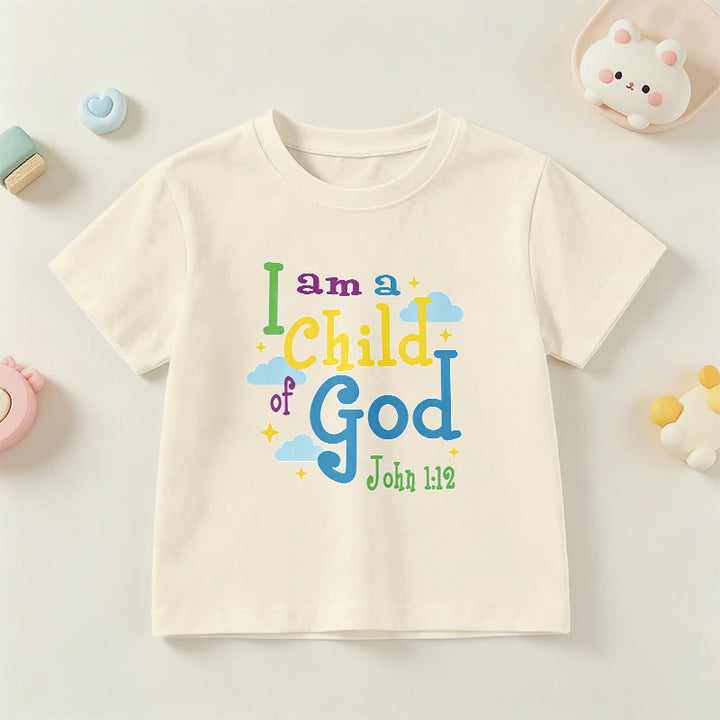 Christianartworkshop T-shirt enfant « Je suis enfant de Dieu » avec un nuage et une étoile fantaisistes et inspirants (Jean 1:12) - Beige - US/UK/AU 14, EU170 - image 21