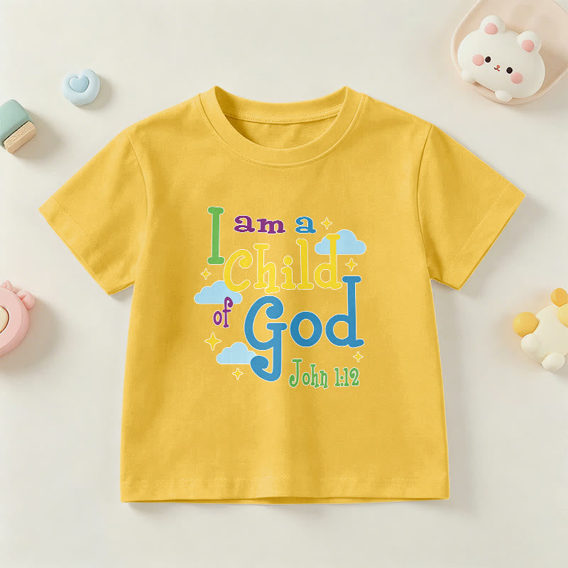Christianartworkshop T-shirt enfant « Je suis enfant de Dieu » avec un nuage et une étoile fantaisistes et inspirants (Jean 1:12) - Jaune - US/UK/AU 14, EU170 - image 27
