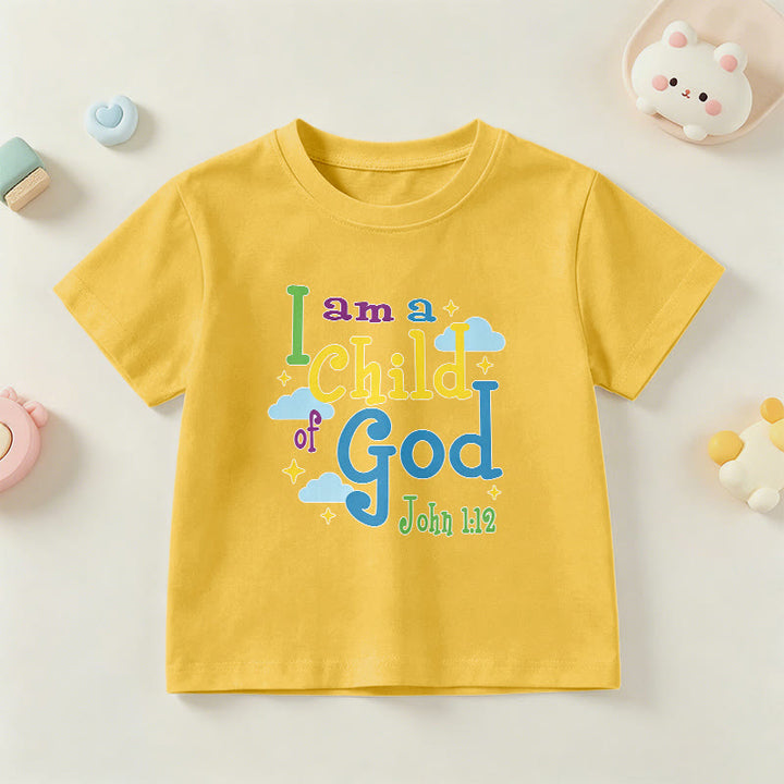 Christianartworkshop T-shirt enfant « Je suis enfant de Dieu » avec un nuage et une étoile fantaisistes et inspirants (Jean 1:12) - Jaune - US/UK/AU 14, EU170 - image 27