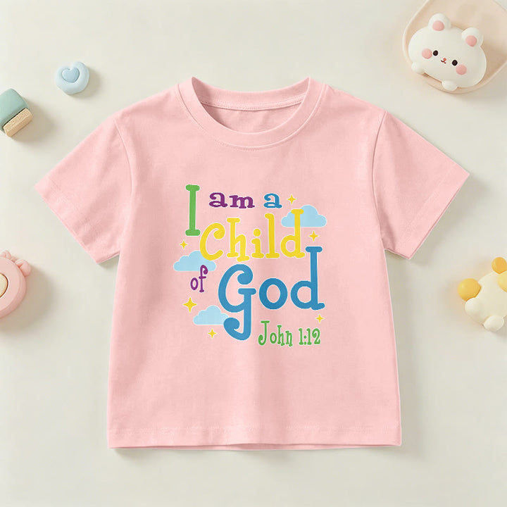 Christianartworkshop T-shirt enfant « Je suis enfant de Dieu » avec un nuage et une étoile fantaisistes et inspirants (Jean 1:12) - Rose - US/UK/AU 14, EU170 - image 12
