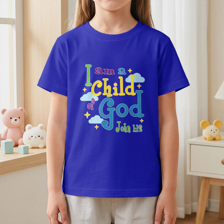 Christianartworkshop T-shirt enfant « Je suis enfant de Dieu » avec un nuage et une étoile fantaisistes et inspirants (Jean 1:12) - image 8