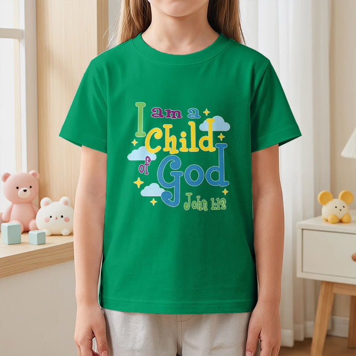 Christianartworkshop T-shirt enfant « Je suis enfant de Dieu » avec un nuage et une étoile fantaisistes et inspirants (Jean 1:12) - image 17