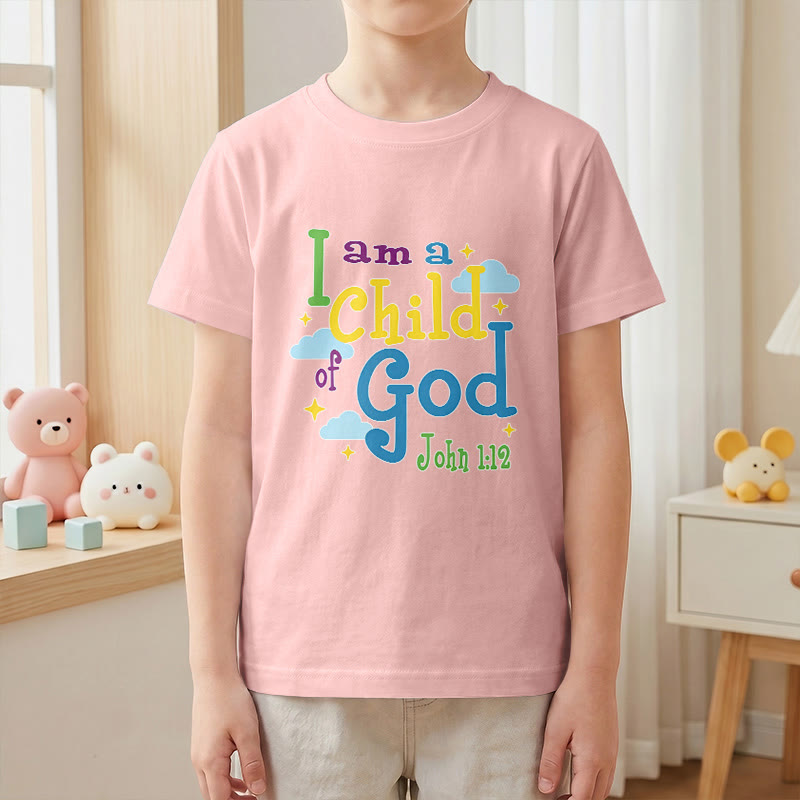 Christianartworkshop T-shirt enfant « Je suis enfant de Dieu » avec un nuage et une étoile fantaisistes et inspirants (Jean 1:12) - image 13