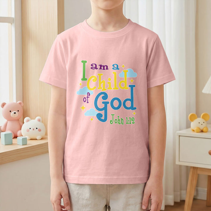 Christianartworkshop T-shirt enfant « Je suis enfant de Dieu » avec un nuage et une étoile fantaisistes et inspirants (Jean 1:12) - image 13