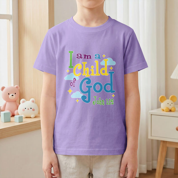 Christianartworkshop T-shirt enfant « Je suis enfant de Dieu » avec un nuage et une étoile fantaisistes et inspirants (Jean 1:12) - image 10