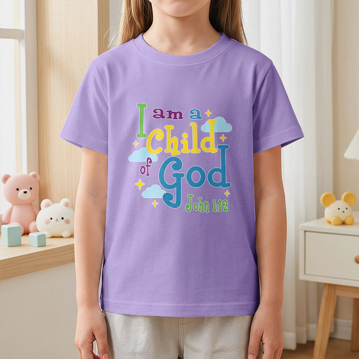 Christianartworkshop T-shirt enfant « Je suis enfant de Dieu » avec un nuage et une étoile fantaisistes et inspirants (Jean 1:12) - image 11