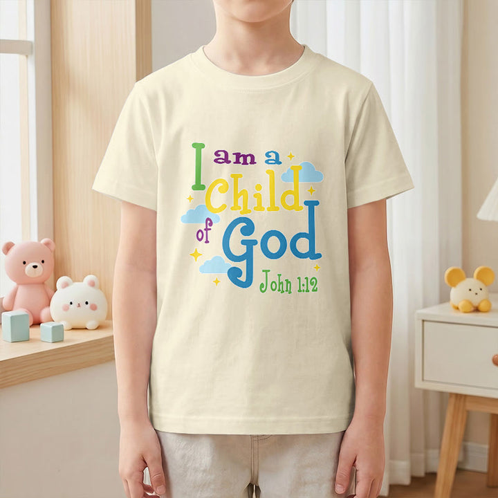 Christianartworkshop T-shirt enfant « Je suis enfant de Dieu » avec un nuage et une étoile fantaisistes et inspirants (Jean 1:12) - image 22