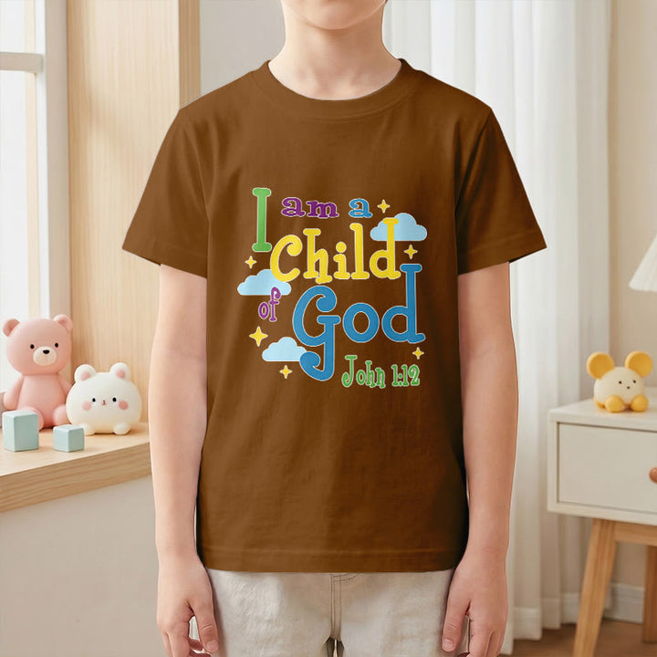 Christianartworkshop T-shirt enfant « Je suis enfant de Dieu » avec un nuage et une étoile fantaisistes et inspirants (Jean 1:12) - image 20