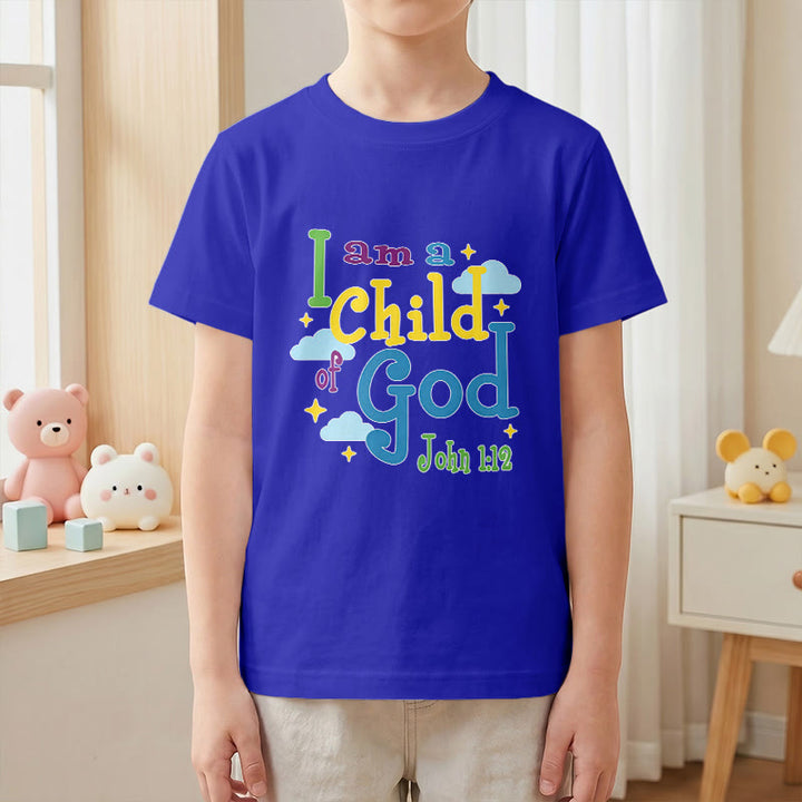 Christianartworkshop T-shirt enfant « Je suis enfant de Dieu » avec un nuage et une étoile fantaisistes et inspirants (Jean 1:12) - image 7