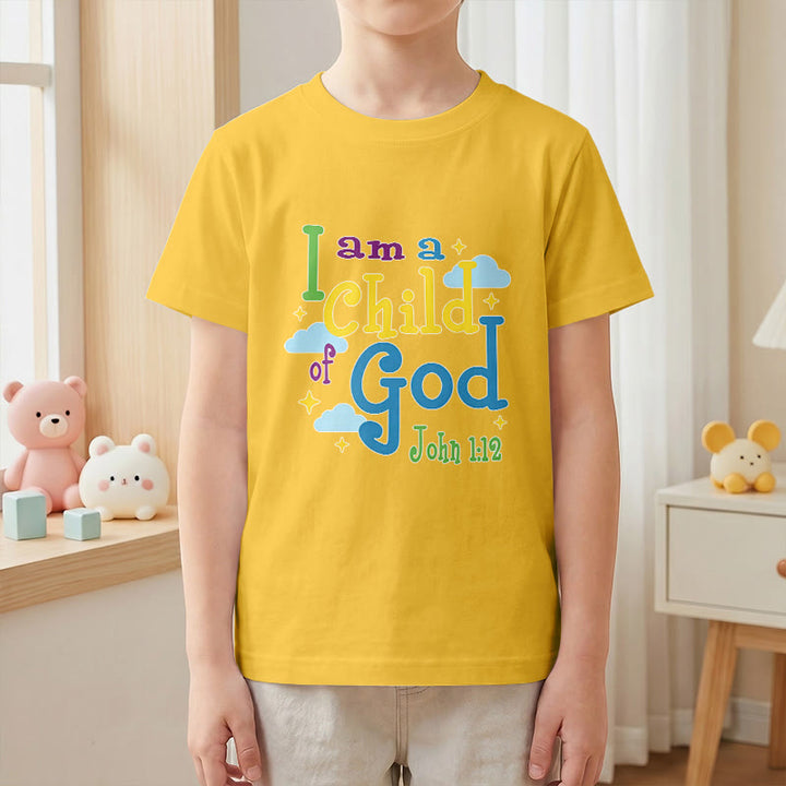 Christianartworkshop T-shirt enfant « Je suis enfant de Dieu » avec un nuage et une étoile fantaisistes et inspirants (Jean 1:12) - image 28