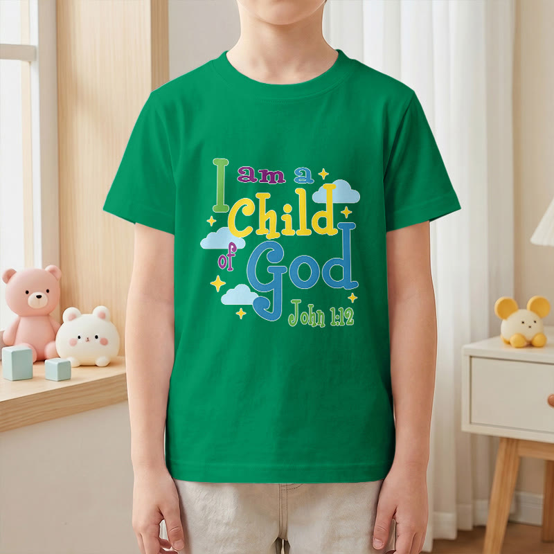 Christianartworkshop T-shirt enfant « Je suis enfant de Dieu » avec un nuage et une étoile fantaisistes et inspirants (Jean 1:12) - image 16