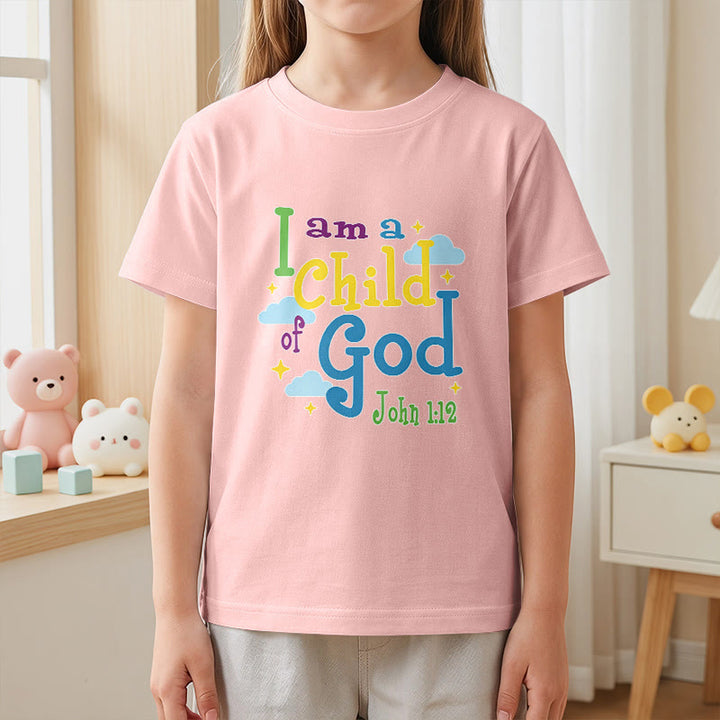 Christianartworkshop T-shirt enfant « Je suis enfant de Dieu » avec un nuage et une étoile fantaisistes et inspirants (Jean 1:12) - image 14