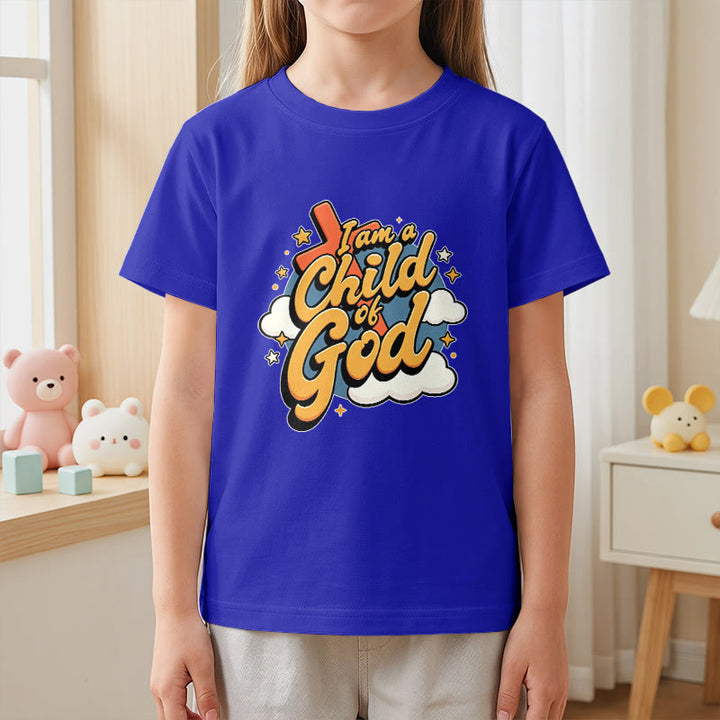 Christianartworkshop T-shirt enfant « Je suis un enfant de Dieu » avec croix et nuage décoratifs - image 8