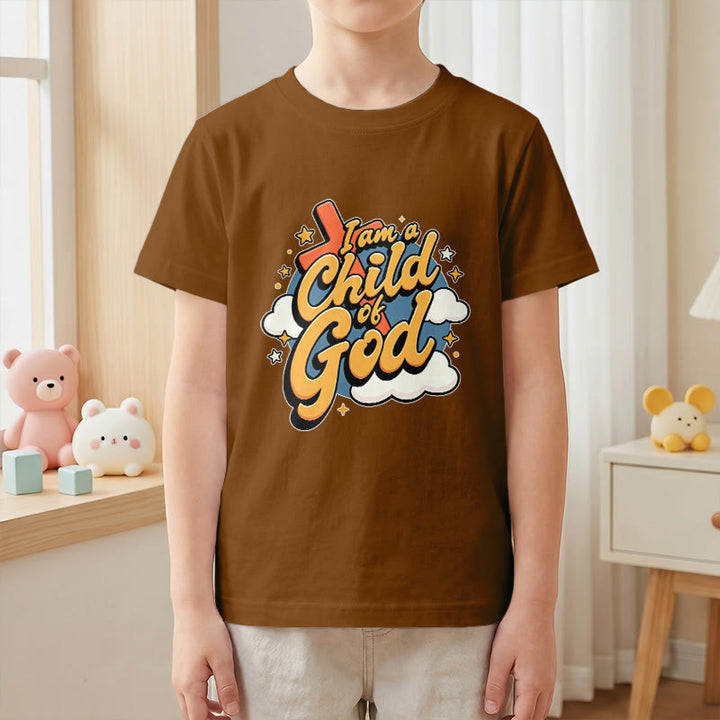 Christianartworkshop T-shirt enfant « Je suis un enfant de Dieu » avec croix et nuage décoratifs - image 22