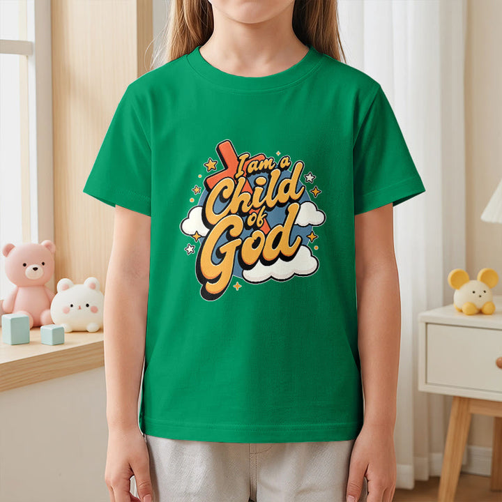 Christianartworkshop T-shirt enfant « Je suis un enfant de Dieu » avec croix et nuage décoratifs - image 20