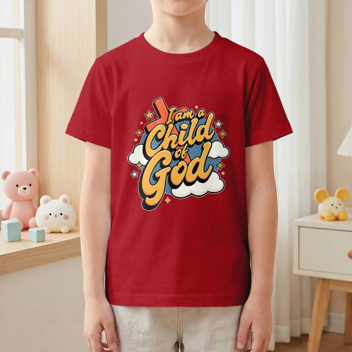 Christianartworkshop T-shirt enfant « Je suis un enfant de Dieu » avec croix et nuage décoratifs - image 13
