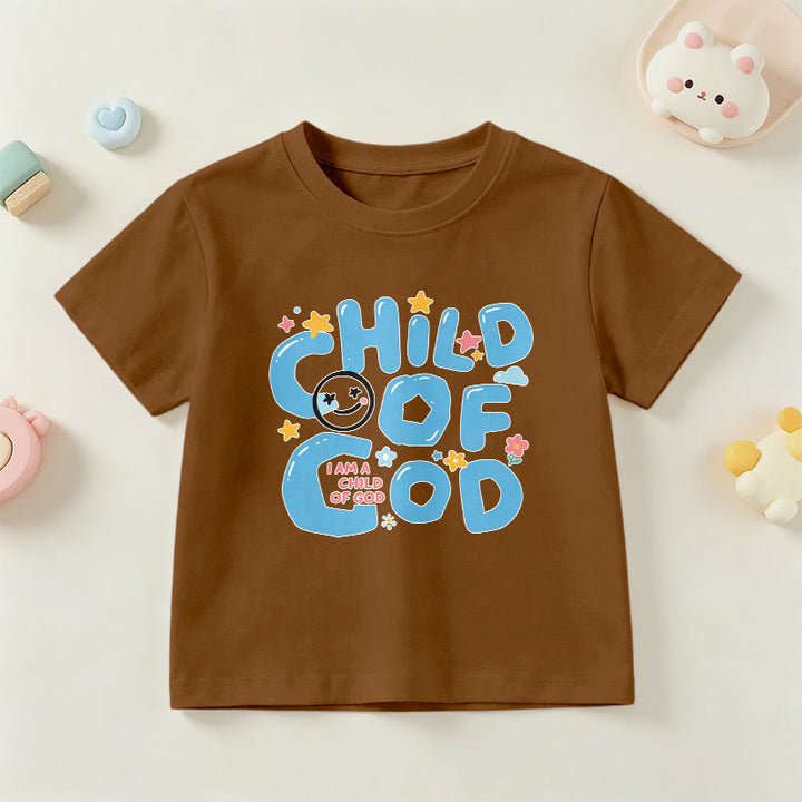 Christianartworkshop T-shirt enfant « Enfant de Dieu » avec un smiley fantaisiste et des motifs floraux - Brun - US/UK/AU 14, EU170 - image 21