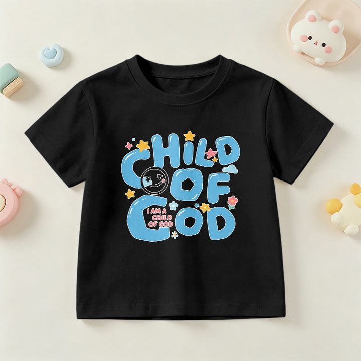 Christianartworkshop T-shirt enfant « Enfant de Dieu » avec un smiley fantaisiste et des motifs floraux - Noir - US/UK/AU 14, EU170 - image 27
