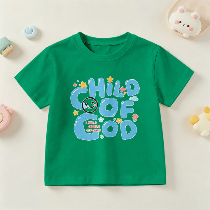 Christianartworkshop T-shirt enfant « Enfant de Dieu » avec un smiley fantaisiste et des motifs floraux - Vert - US/UK/AU 14, EU170 - image 18
