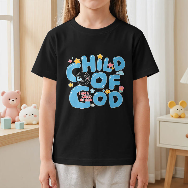 Christianartworkshop T-shirt enfant « Enfant de Dieu » avec un smiley fantaisiste et des motifs floraux - image 29