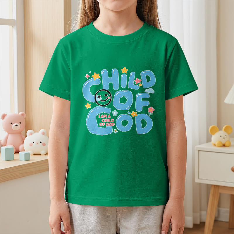 Christianartworkshop T-shirt enfant « Enfant de Dieu » avec un smiley fantaisiste et des motifs floraux - image 20