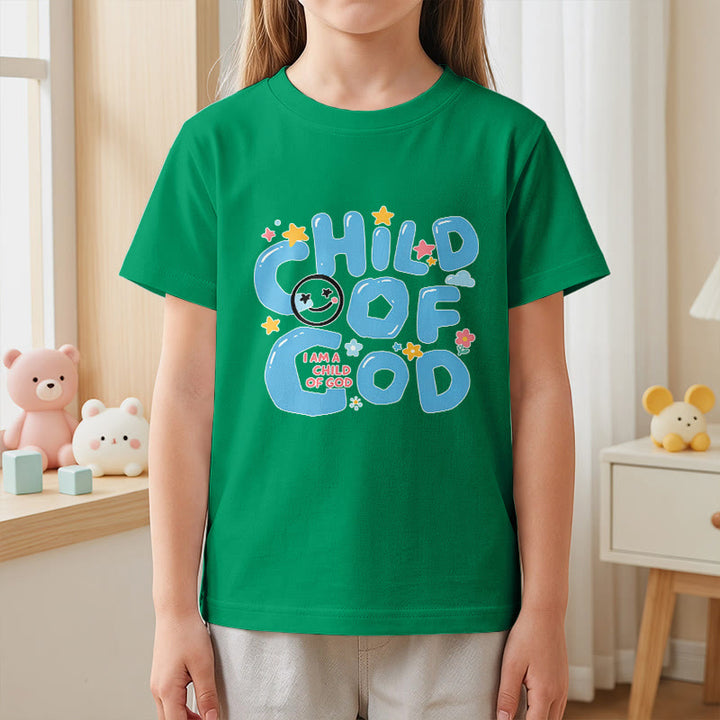Christianartworkshop T-shirt enfant « Enfant de Dieu » avec un smiley fantaisiste et des motifs floraux - image 20