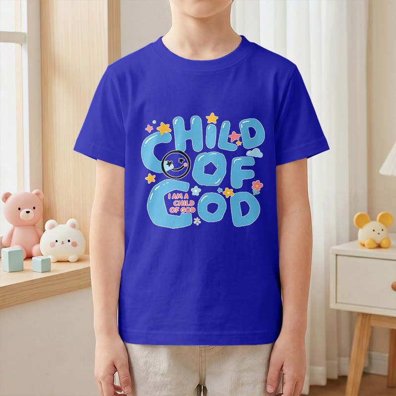 Christianartworkshop T-shirt enfant « Enfant de Dieu » avec un smiley fantaisiste et des motifs floraux - image 7