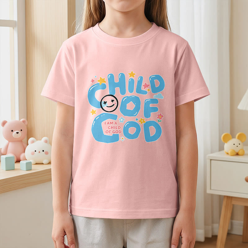 Christianartworkshop T-shirt enfant « Enfant de Dieu » avec un smiley fantaisiste et des motifs floraux - image 17
