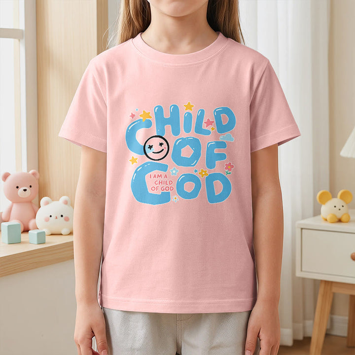 Christianartworkshop T-shirt enfant « Enfant de Dieu » avec un smiley fantaisiste et des motifs floraux - image 17