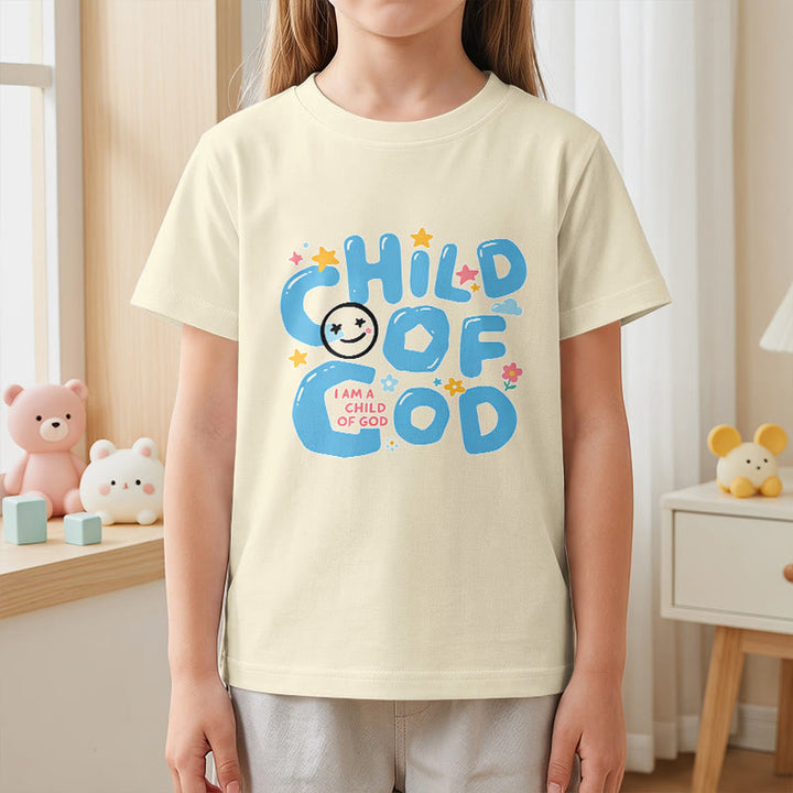 Christianartworkshop T-shirt enfant « Enfant de Dieu » avec un smiley fantaisiste et des motifs floraux - image 26