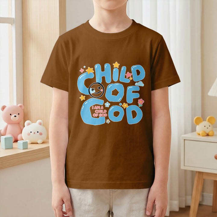 Christianartworkshop T-shirt enfant « Enfant de Dieu » avec un smiley fantaisiste et des motifs floraux - image 22