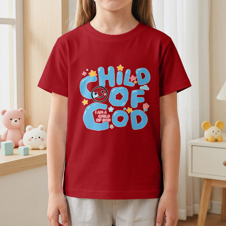 Christianartworkshop T-shirt enfant « Enfant de Dieu » avec un smiley fantaisiste et des motifs floraux - image 14