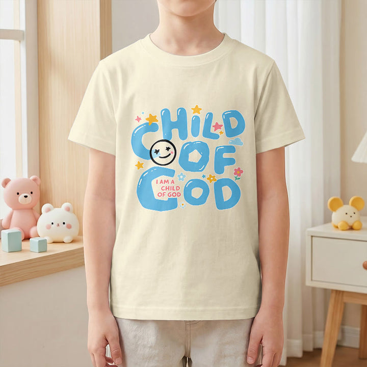 Christianartworkshop T-shirt enfant « Enfant de Dieu » avec un smiley fantaisiste et des motifs floraux - image 25