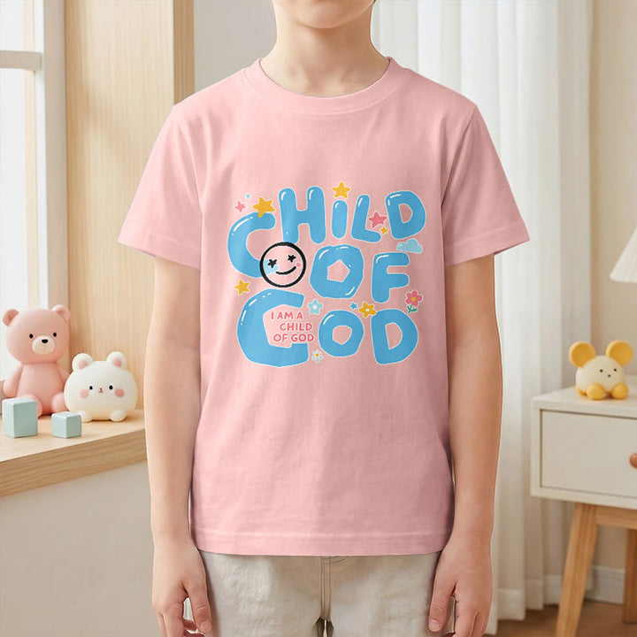 Christianartworkshop T-shirt enfant « Enfant de Dieu » avec un smiley fantaisiste et des motifs floraux - image 16