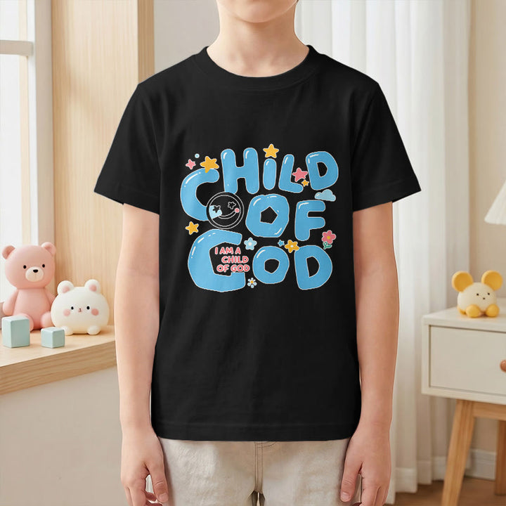 Christianartworkshop T-shirt enfant « Enfant de Dieu » avec un smiley fantaisiste et des motifs floraux - image 28