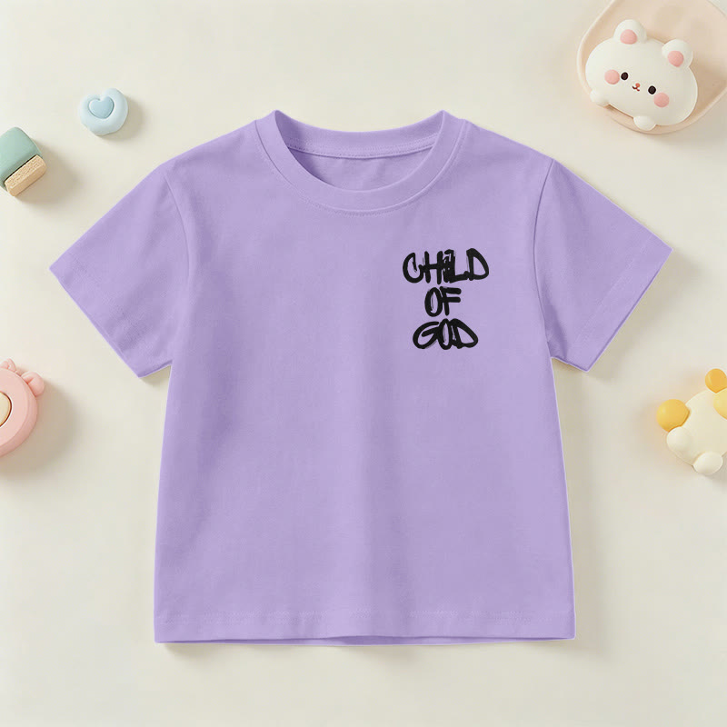 Christianartworkshop T-shirt enfant avec verset biblique dévotionnel « Enfant de Dieu » (Psaume 23) - image 13