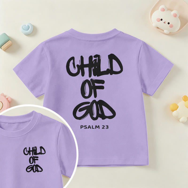 Christianartworkshop T-shirt enfant avec verset biblique dévotionnel « Enfant de Dieu » (Psaume 23) - Violet - US/UK/AU 14, EU170 - image 10