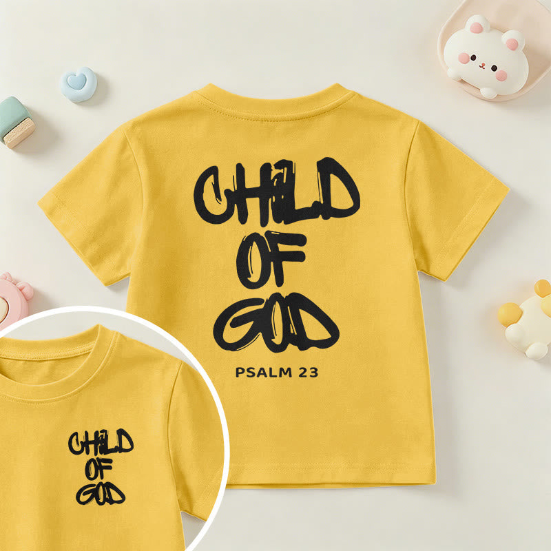 Christianartworkshop T-shirt enfant avec verset biblique dévotionnel « Enfant de Dieu » (Psaume 23) - Jaune - US/UK/AU 14, EU170 - image 45