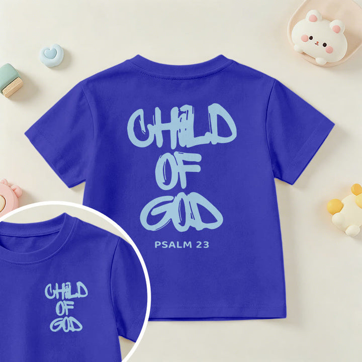 Christianartworkshop T-shirt enfant avec verset biblique dévotionnel « Enfant de Dieu » (Psaume 23) - Bleu - US/UK/AU 14, EU170 - image 5