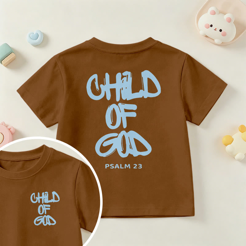 Christianartworkshop T-shirt enfant avec verset biblique dévotionnel « Enfant de Dieu » (Psaume 23) - Brun - US/UK/AU 14, EU170 - image 30
