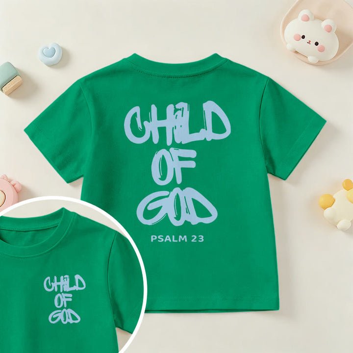 Christianartworkshop T-shirt enfant avec verset biblique dévotionnel « Enfant de Dieu » (Psaume 23) - Vert - US/UK/AU 14, EU170 - image 25