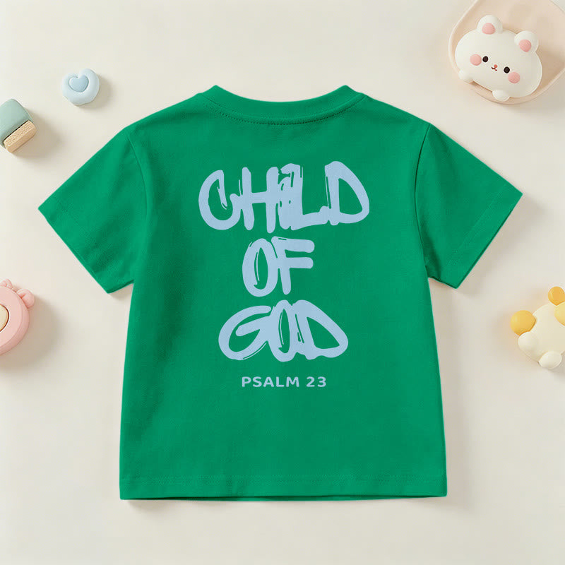 Christianartworkshop T-shirt enfant avec verset biblique dévotionnel « Enfant de Dieu » (Psaume 23) - image 29