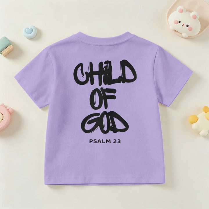 Christianartworkshop T-shirt enfant avec verset biblique dévotionnel « Enfant de Dieu » (Psaume 23) - image 14