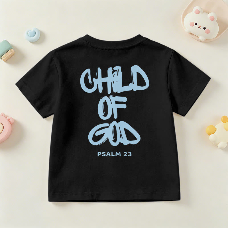 Christianartworkshop T-shirt enfant avec verset biblique dévotionnel « Enfant de Dieu » (Psaume 23) - image 44