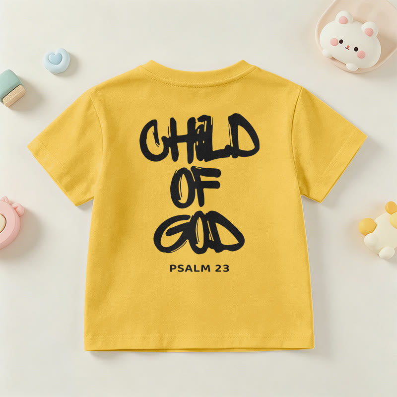 Christianartworkshop T-shirt enfant avec verset biblique dévotionnel « Enfant de Dieu » (Psaume 23) - image 49