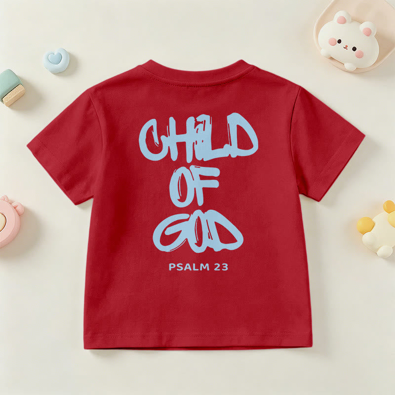 Christianartworkshop T-shirt enfant avec verset biblique dévotionnel « Enfant de Dieu » (Psaume 23) - image 19