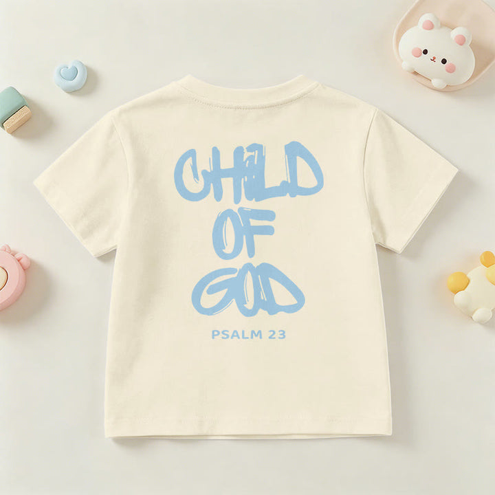Christianartworkshop T-shirt enfant avec verset biblique dévotionnel « Enfant de Dieu » (Psaume 23) - image 39